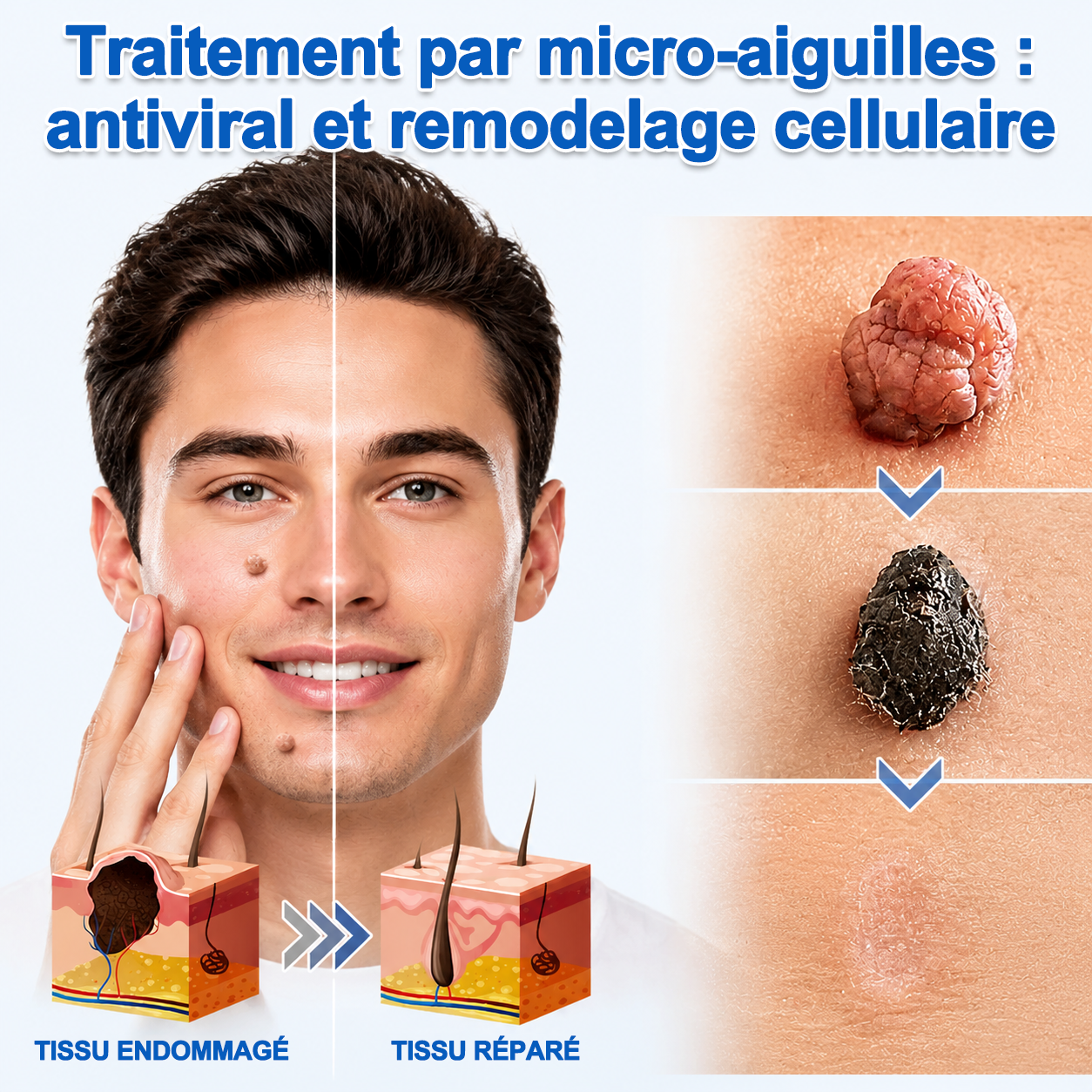 Curalona® Patchs Micro-Aiguilles & Hydrocolloïdes 2-en-1  | Cible les imperfections, verrues planes et acrochordons | Invisible • Facile à utiliser • Visage & Corps