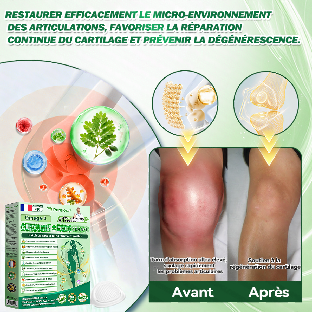 🔥 Nouveauté | Purelora® Patch nano-micro-aiguilles à la berbérine, au vinaigre de cidre de pomme et à l’EGCG 10-en-1 : brûle les graisses tenaces • lisse les rides • favorise le confort articulaire. Chaque patch agit — résultats visibles dès 7 jours.