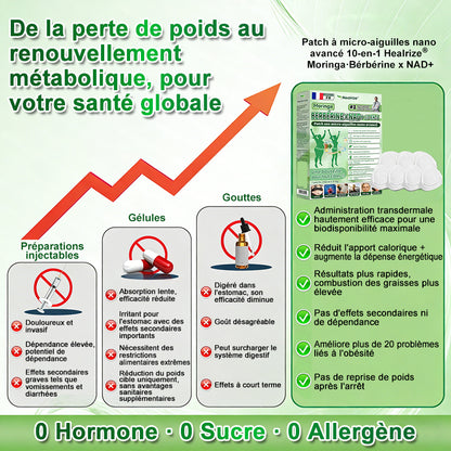|🇫🇷 Boutique Officielle France |✨🧑‍⚕️ Healrize® Moringa · Berbérine × NAD⁺ Patch Nano-Micro-aiguilles Avancé 10-en-1 1 application par jour · Résultats visibles en 7 jours