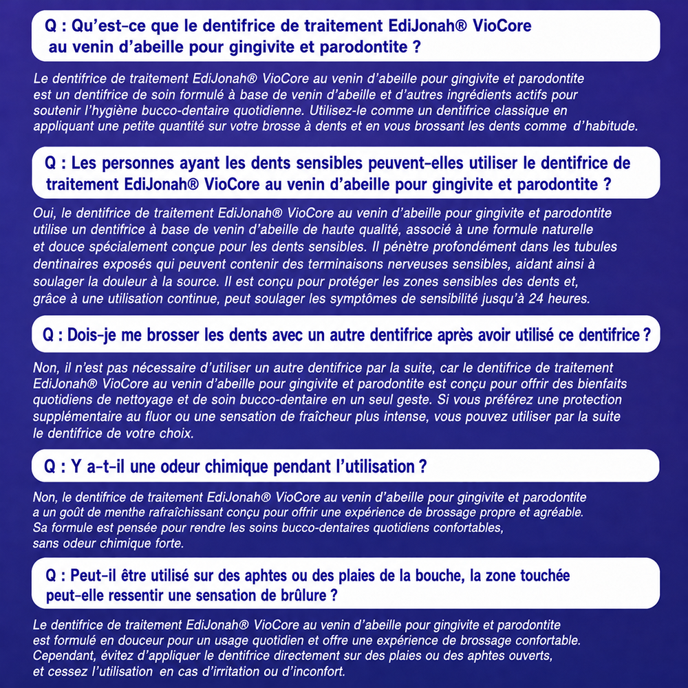 EdiJonah® VioCore [ Dentifrice de soin dentaire au venin d’abeille ]