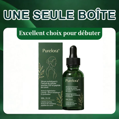 Changez de l’intérieur vers l’extérieur | ✨ Purelora® Sérum Activateur EGF & Peptides de Cuivre dérivés de cellules souches (Active intensément le renouvellement cutané pour une peau plus ferme et plus lisse)
