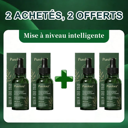 Changez de l’intérieur vers l’extérieur | ✨ Purelora® Sérum Activateur EGF & Peptides de Cuivre dérivés de cellules souches (Active intensément le renouvellement cutané pour une peau plus ferme et plus lisse)