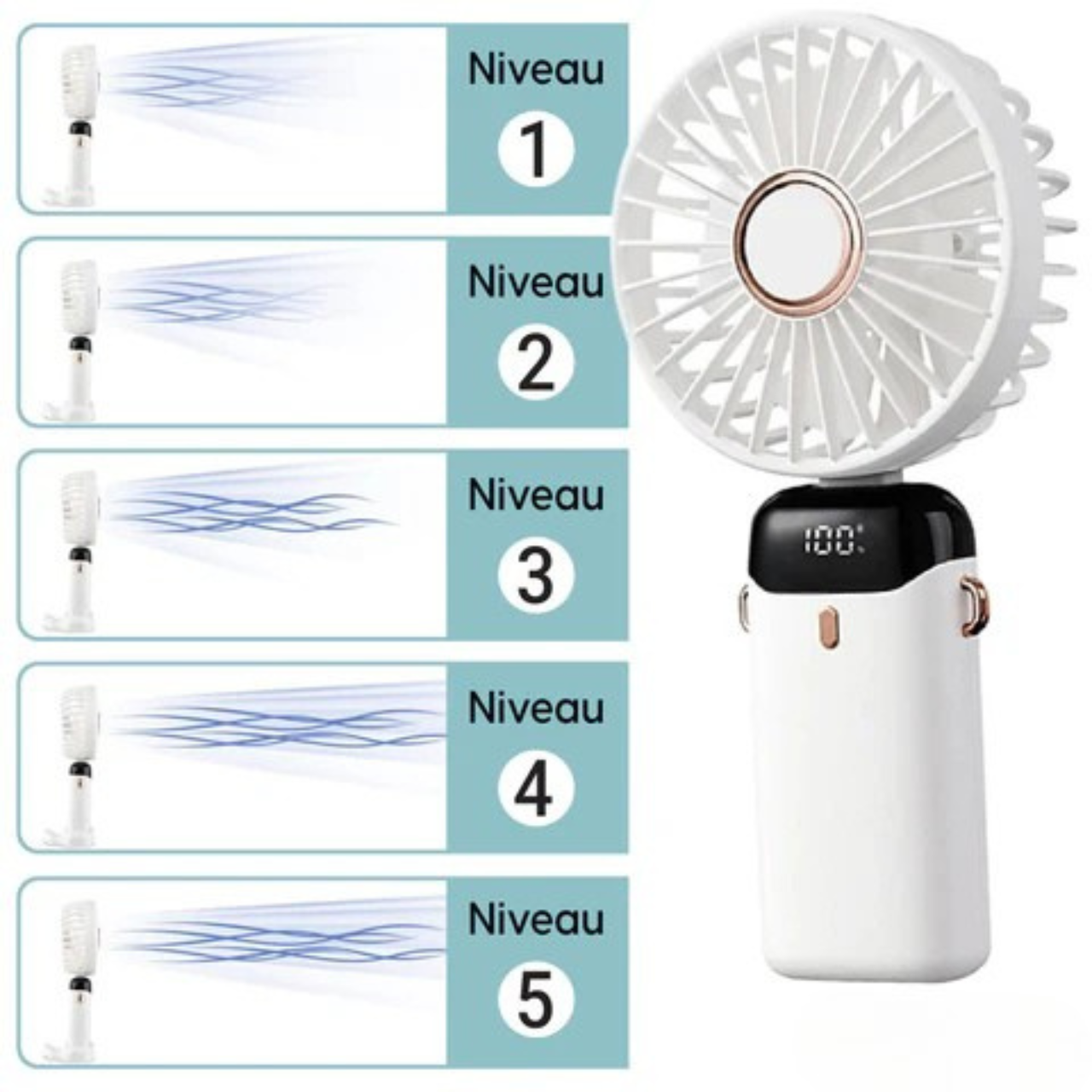 ❄️Mini Ventilateur LED Portable Pliable , Fraîcheur, Fonctionnalité et Mobilité