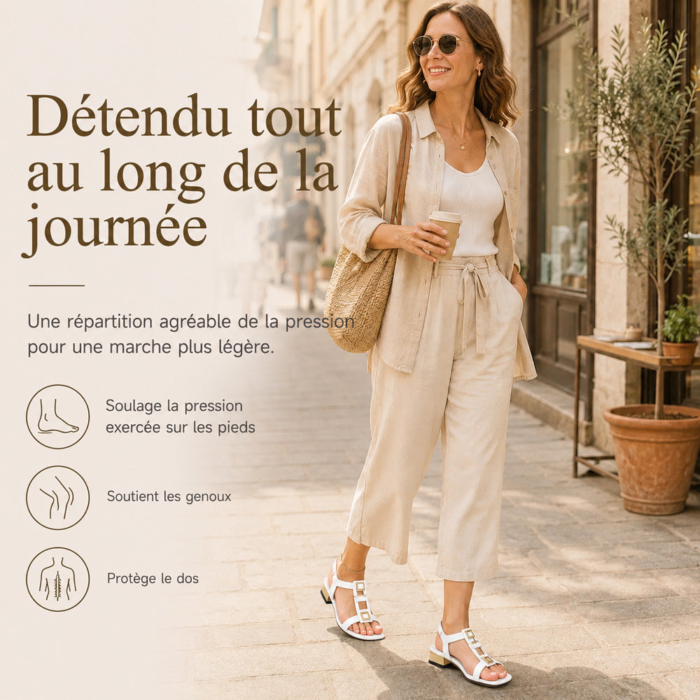 🔥 Offre spéciale : -80% | Sandales confort orthopédiques femme avec soutien du pied 👣