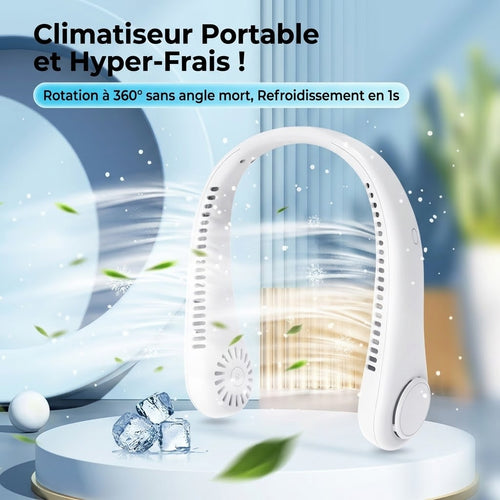 ❄️ Best-seller Été 2026 ❄️ Ventilateur de cou portable sans pales – Fraîcheur rapide en 3 secondes
