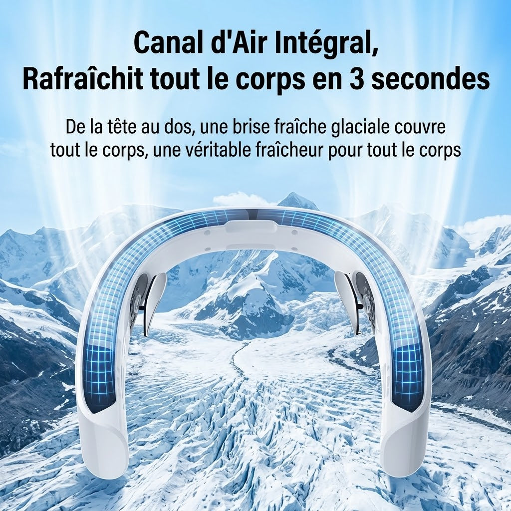 ❄️ Best-seller Été 2026 ❄️ Ventilateur de cou portable sans pales – Fraîcheur rapide en 3 secondes